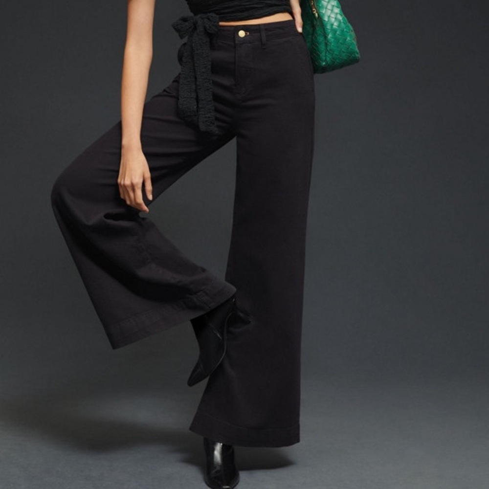 Pilcro High-Rise Wide Leg Jeans Black 25P